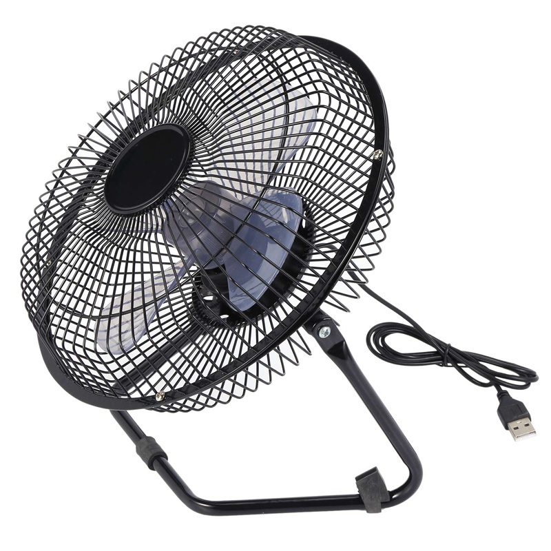 Quạt Thông Gió Làm Mát Bằng Kim Loại 8Inch Màu Đen Chạy Bằng Năng Lượng Mặt Trời 5W