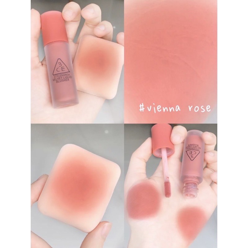 [FREE SHIP] Phấn Má 3CE Kem Velvet Liquid Blusher chính hãng