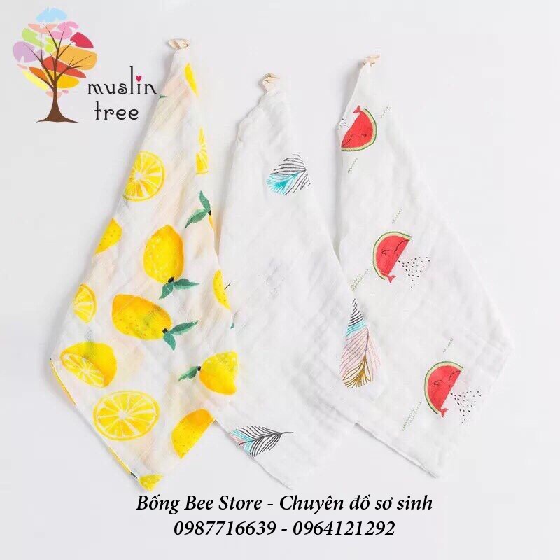 Set 3 Khăn sữa 4 lớp sợi tre Muslin Tree