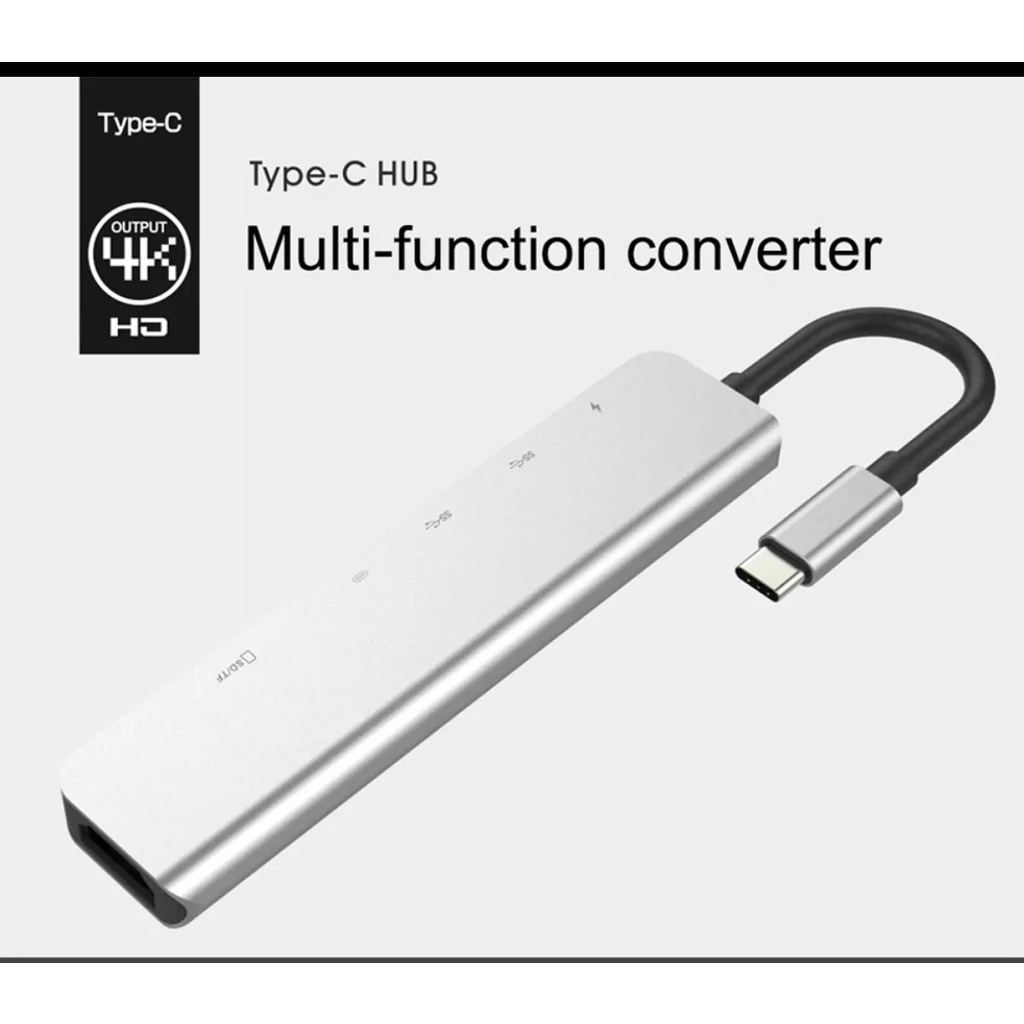 Cáp chuyển Type C 7 Trong 1 HDMI// Thẻ SD TF/2USB 3.0/Sạc Nhanh Cho Máy tính, điện thoại
