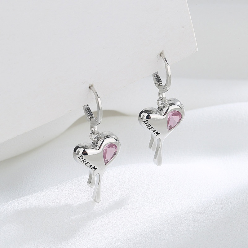 Khuyên Tai Hình Trái Tim Bằng Đá Lava Thời Trang Cho Nữ