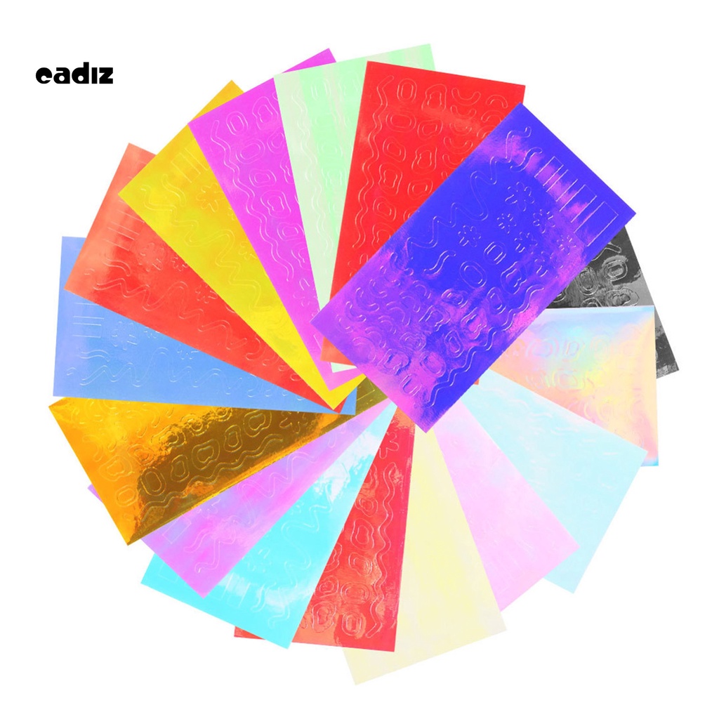 [Hàng mới về] Miếng dán móng tay nhẹ nhiều màu sắc 3D không phai cho nữ