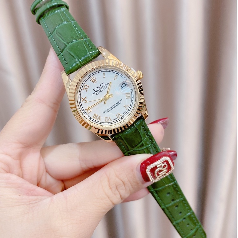 Đồng Hồ Nữ Đeo Tay Rolex, Đồng Hồ Nữ Đẹp Đính Đá Dây Da Sang Trọng Chống Nước Mặt Tròn Mẫu Đẹp 2022 | BigBuy360 - bigbuy360.vn