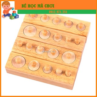 Bộ trụ có núm loại nhỏ Montessori ( Mini Cylinder blocks )