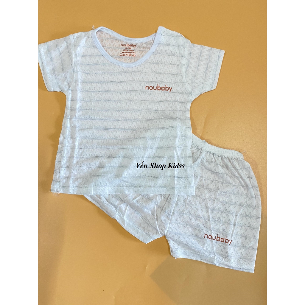 Bộ Cộc Thông Hơi Hàng Noubaby Kẻ Chéo Cho Bé (SP001230 )