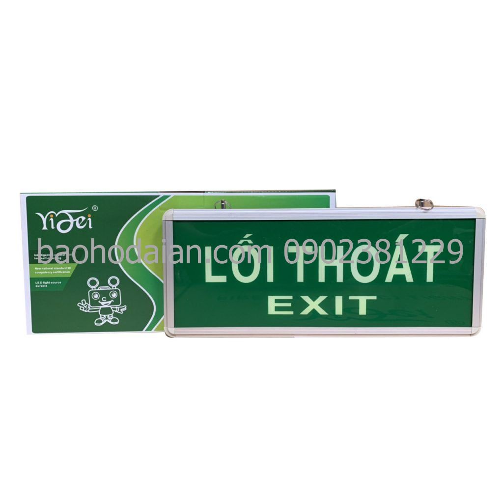 Biển chỉ dẫn thoát nạn YiFei dạ quang 2 mặt  EXIT Lối Thoát YF1017
