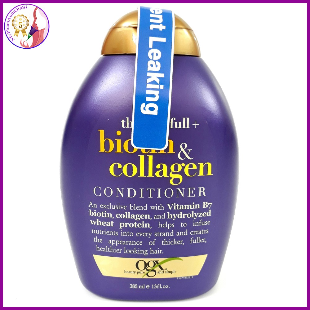 Dầu Xả BIOTIN COLLAGEN OGX Ngừa Gàu Giảm Rụng và Hỗ Trợ Mọc Tóc 385ml (USA)