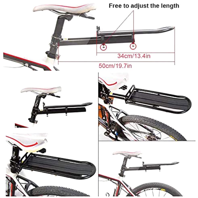 Bike Rear Shelf MTB Road Bike Flat Retractable Carrier Rack Luggage Stands Sub Frame Bicycle Rack Cycling Accessories