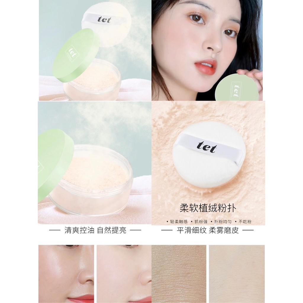 Bộ mỹ phẩm TET 4 trong 1 gồm son môi + kem BB + bông mút + phấn phủ dạng bột | BigBuy360 - bigbuy360.vn