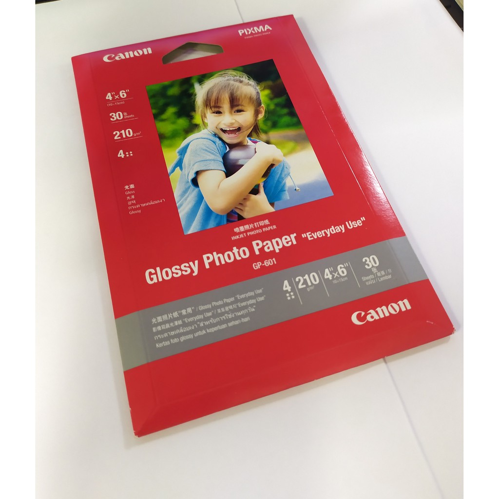 Giấy in ảnh Canon GP-601 4"x6" (30 sheets) dùng cho máy in phun- Chính hãng