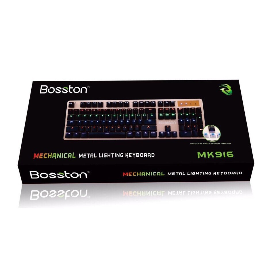 KB Bosston 916 phím cơ led chuyên Game USB Chính Hãng cao cấp bh 12 tháng