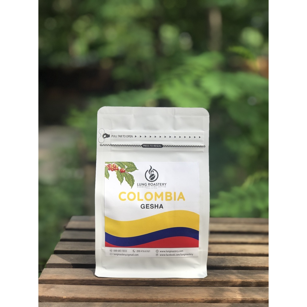 CÀ PHÊ HẠT COLOMBIA GEISHA NATURAL - GÓI 100G