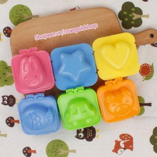 Set 6 Khuôn Ép Cơm, Trứng, Bánh Tạo Hình Ngộ Nghĩnh Giúp Bé Thích Thú Khi Ăn [Thanh Mai Shop]