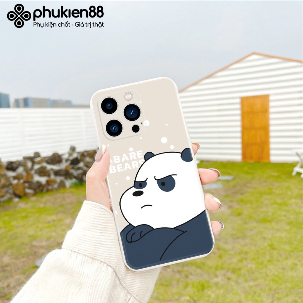 Ốp lưng ip Bear vui nhộn cạnh vuông 6/6plus/6s/6splus/7/7plus/8/8plus/x/xr/xs/11/12/13/pro/max/plus/promax