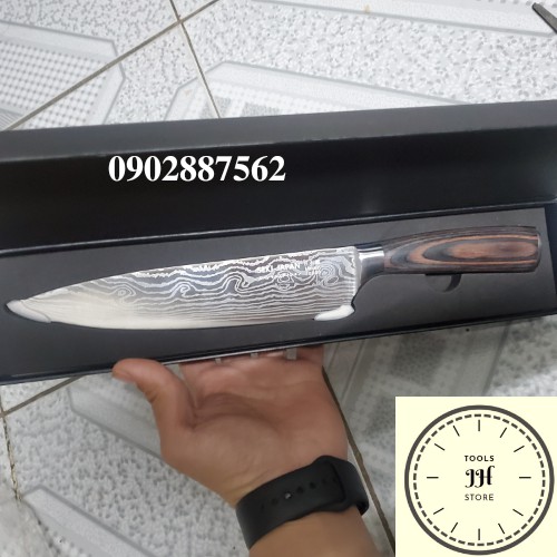 dao làm bếp nhật Seki cán vân gỗ siêu đẹp