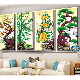 Tranh đính đá tứ quý  fd194 146X100cm