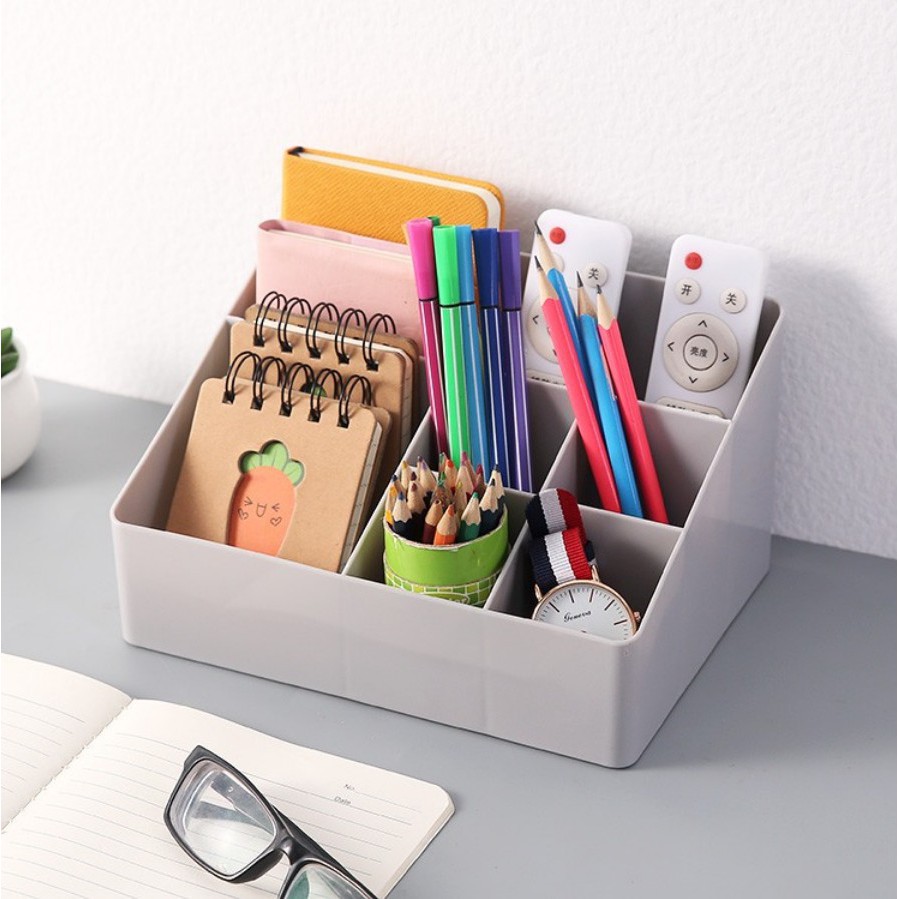 Khay đựng card, đồ dùng bằng nhựa nhiều ngăn đa năng, phụ kiện thời trang Decorme