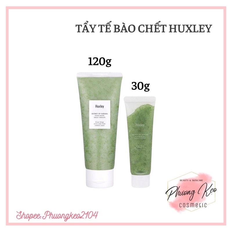 [ HÀNG CÓ SẴN] Tẩy tế bào chết xương rồng Huxley 30ml-120ml