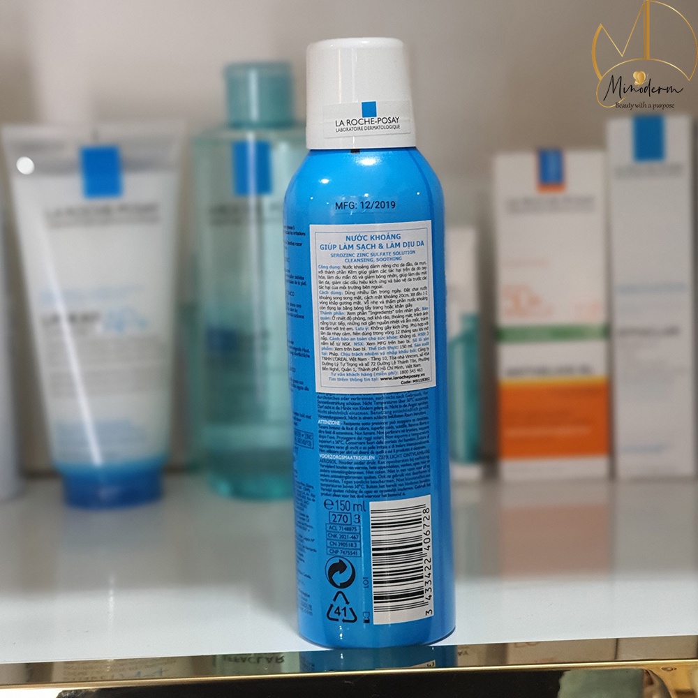 Xịt khoáng La roche posay serozinc làm sạch và giảm bóng nhờn cho da dầu mụn150ml, 300ml