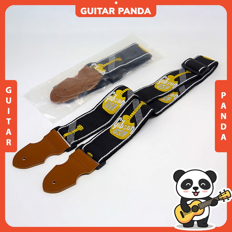 Dây Đeo Đàn Guitar Ghita Điện Bass Ukulele Gibson Guitar Panda