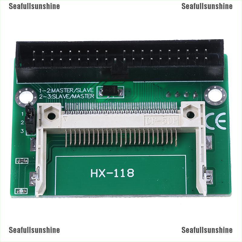 Se1pc Single Compact Flash Cf To 3.5 Ide 40pin Male Adapter Card Thẻ