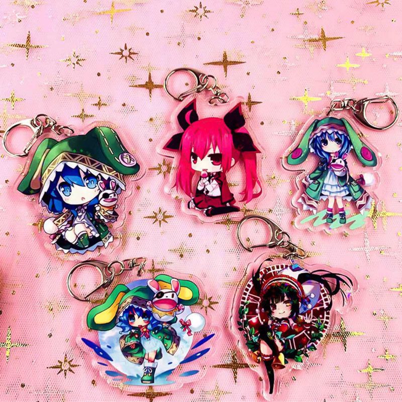 Móc Khóa Nhựa Acrylic Hình Nhân Vật Anime Date A Live Tohka Yatogami Yoshino Tokisaki