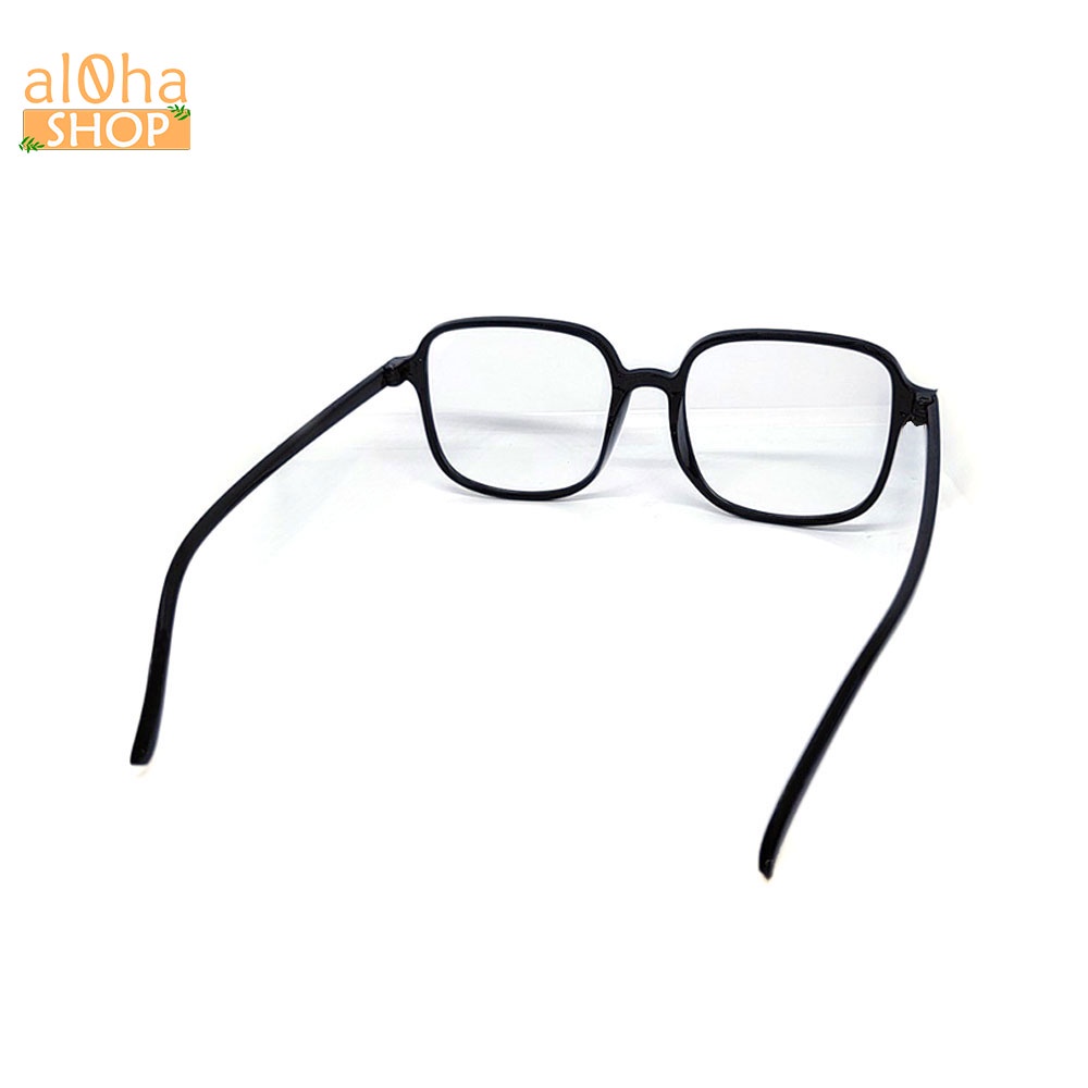 Mắt kính thời trang chống bụi gọng nhựa vuông K017 unisex nam nữ style giả cận - al0ha Shop