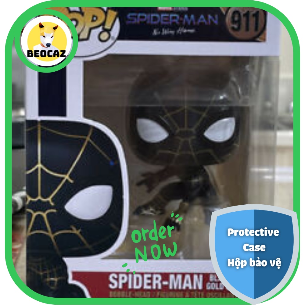 [Ship Hỏa Tốc][Full Box] [Tặng Hộp Bảo Vệ] Mô hình Funko nhân vật Người nhện Spider Man phiên bản người nhện đen No.911