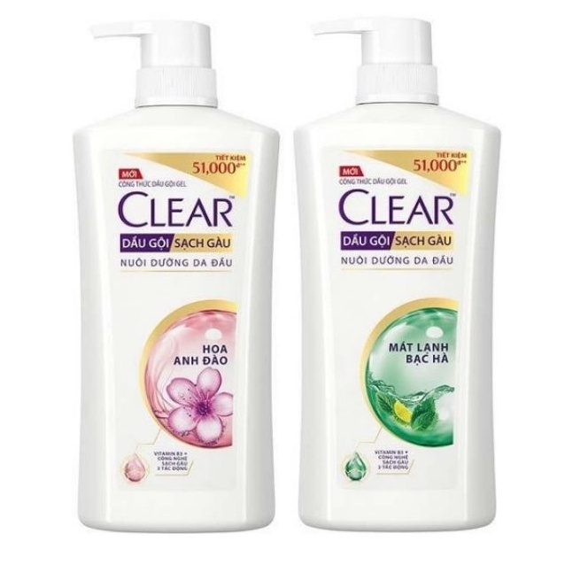 X.Ả HÀN.G DẦ.U GỘI CLEA.R BẠC HÀ/HOA ANH ĐÀO 630G
