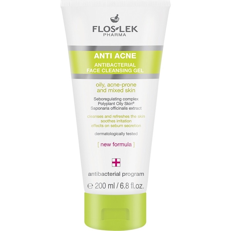 Sữa rửa mặt sạch khuẩn cho da dầu mụn được khuyên dùng Floslek anti acne bacterial face