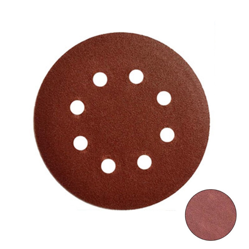 Đĩa Chà Nhám 8 Lỗ 5 Inch Bằng Nhôm Oxide Cho Máy Chà Nhám