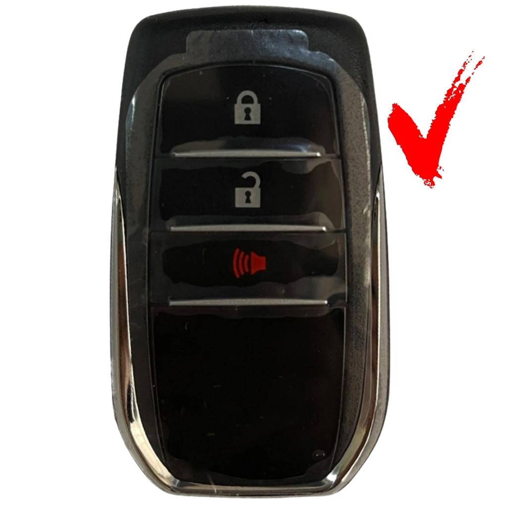 Bao da móc khoá bọc ốp chìa khóa xe ô tô Toyota Fortuner, Hilux, Innova chìa thông minh, da bò, nhiều màu, To7B