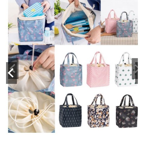 combo 10 TÚI GIỮ NHIỆT ĐỰNG THỨC ĂN IN HÌNH HỌA TIẾT