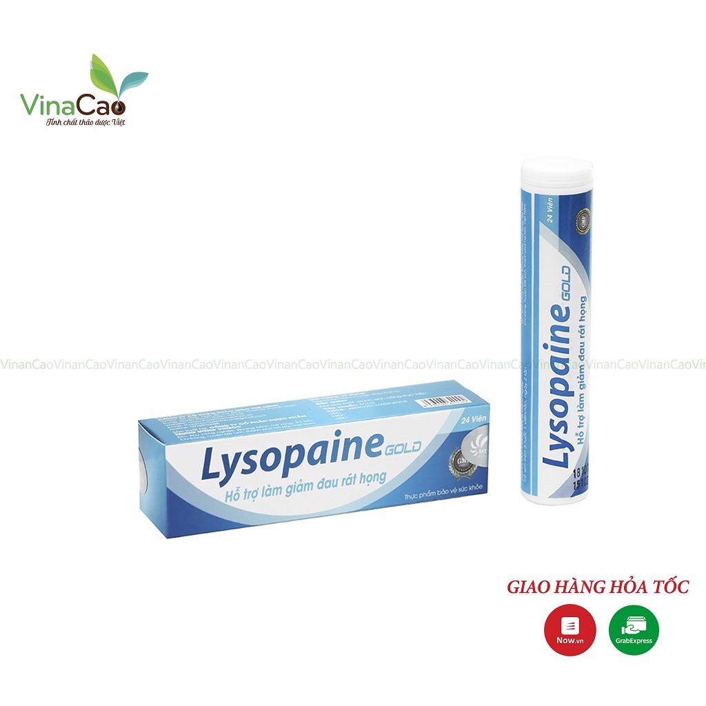 Viên ngậm Lysopaine giảm sưng rát họng hộp 24 viên