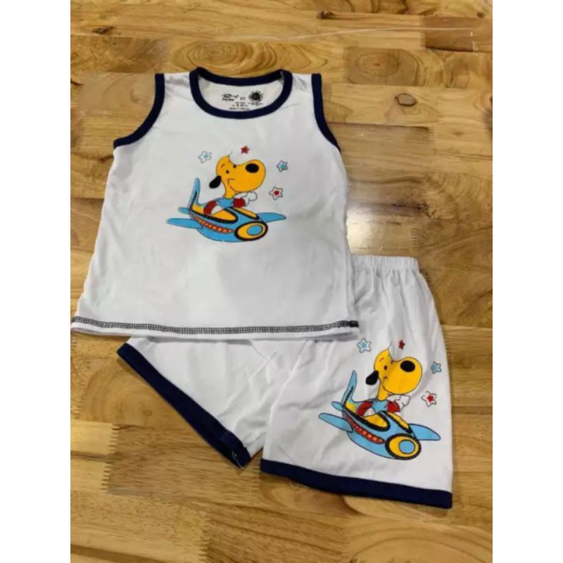 Bộ thun cotton sát nách của CTY Minh Long Hưng.Size 4kg đến 45kg