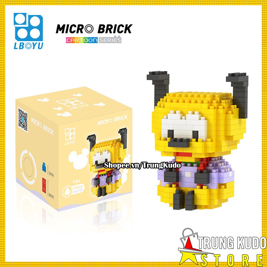 Lego 3D Disney Xếp hình các nhân vật Gấu Lợn Trong Disney Channel - Đồ Chơi Lego Nanoblock làm quà tặng bạn trai bạn gái