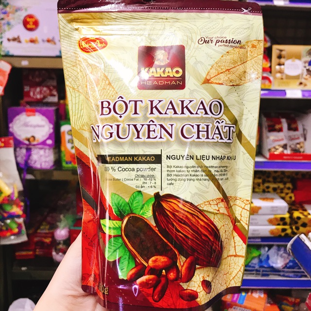 BỘT CACAO NGUYÊN CHẤT HEADMAN 250G/ BỘT KAKAO