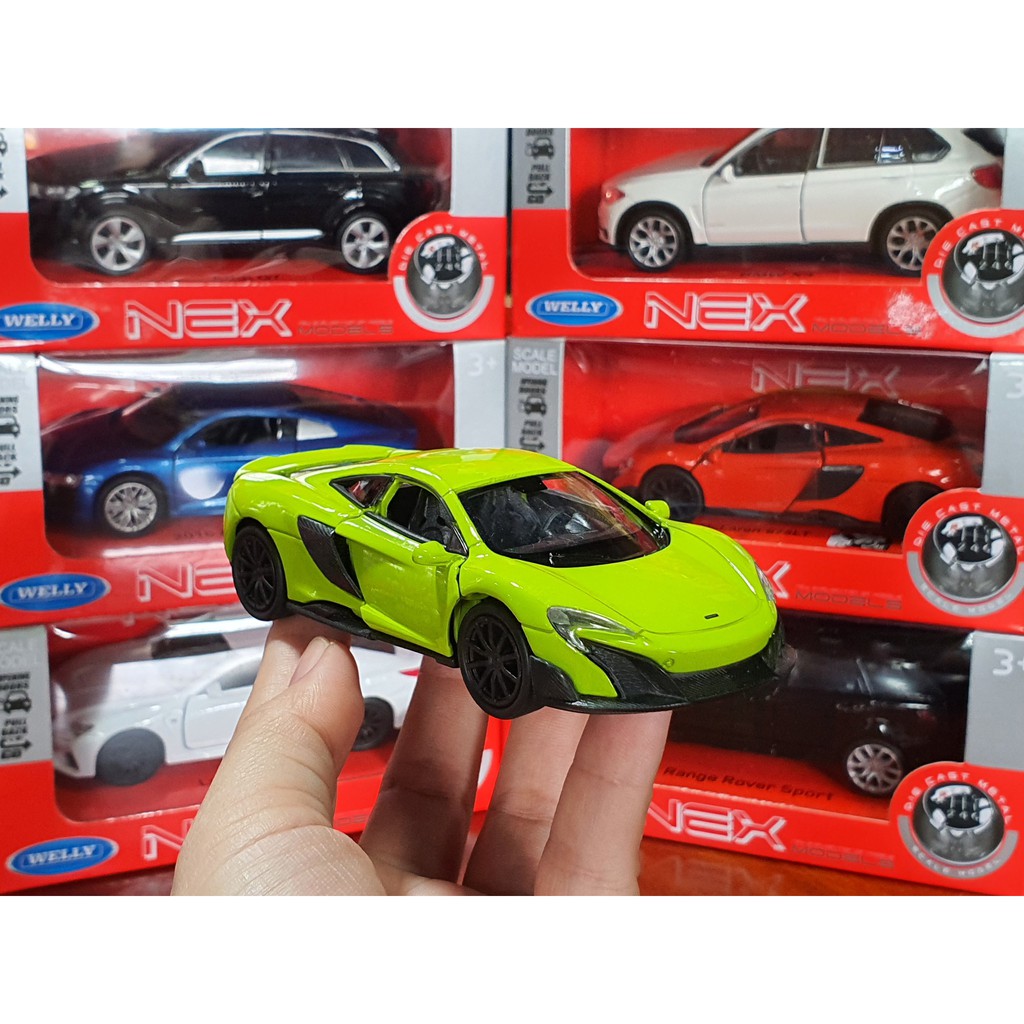 Xe Mô Hình Mclaren 675LT 1:36 Welly ( Xanh Chuối )