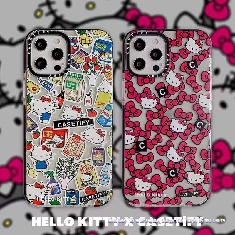 Ốp điện thoại dẻo trong suốt in hình Hello Kitty thích hợp cho IPHONE 13 12 11 PRO MAX MINI XR X XS MAX 6 6S 7 8 PLUS