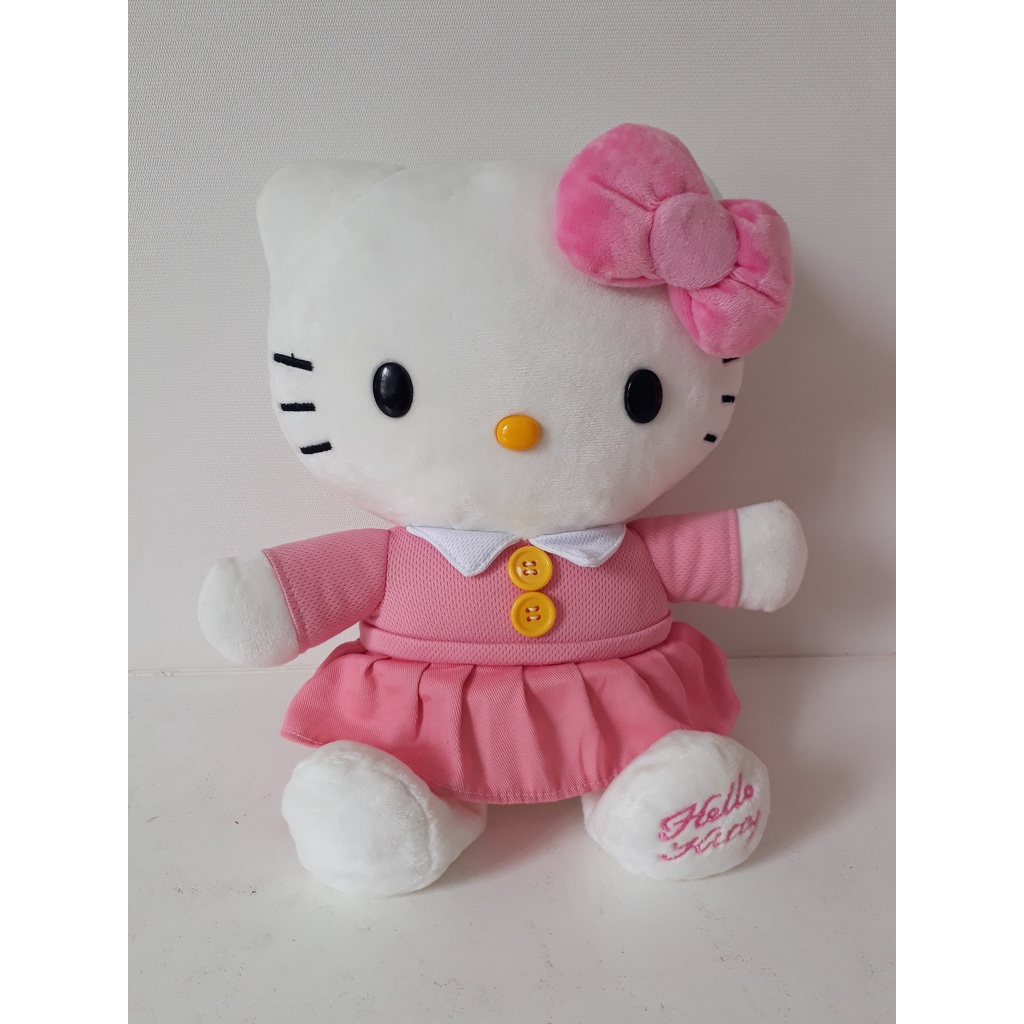 Gấu bông Hello Kitty mặc đầm hồng