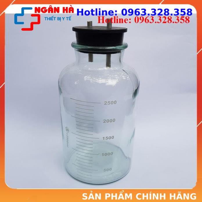 Bình chứa dịch, Thuỷ tinh cho máy hút dịch 2 bình yuwell 7a-23d, 7a-23b, máy Kaneko