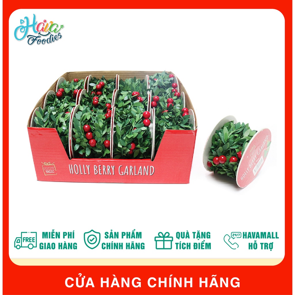 Dây Quả Mọng Trang Trí Giáng Sinh Uncle Bills 2.7m
