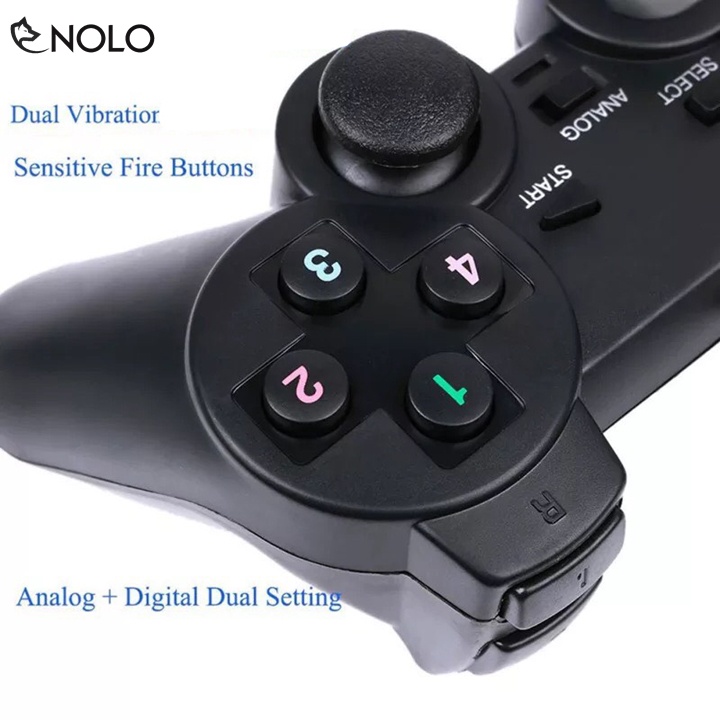 Tay Chơi Game Gamepad Đơn Có Rung Model EW2008 Hỗ Trợ Windows 10 Kết Nối Qua Cổng USB