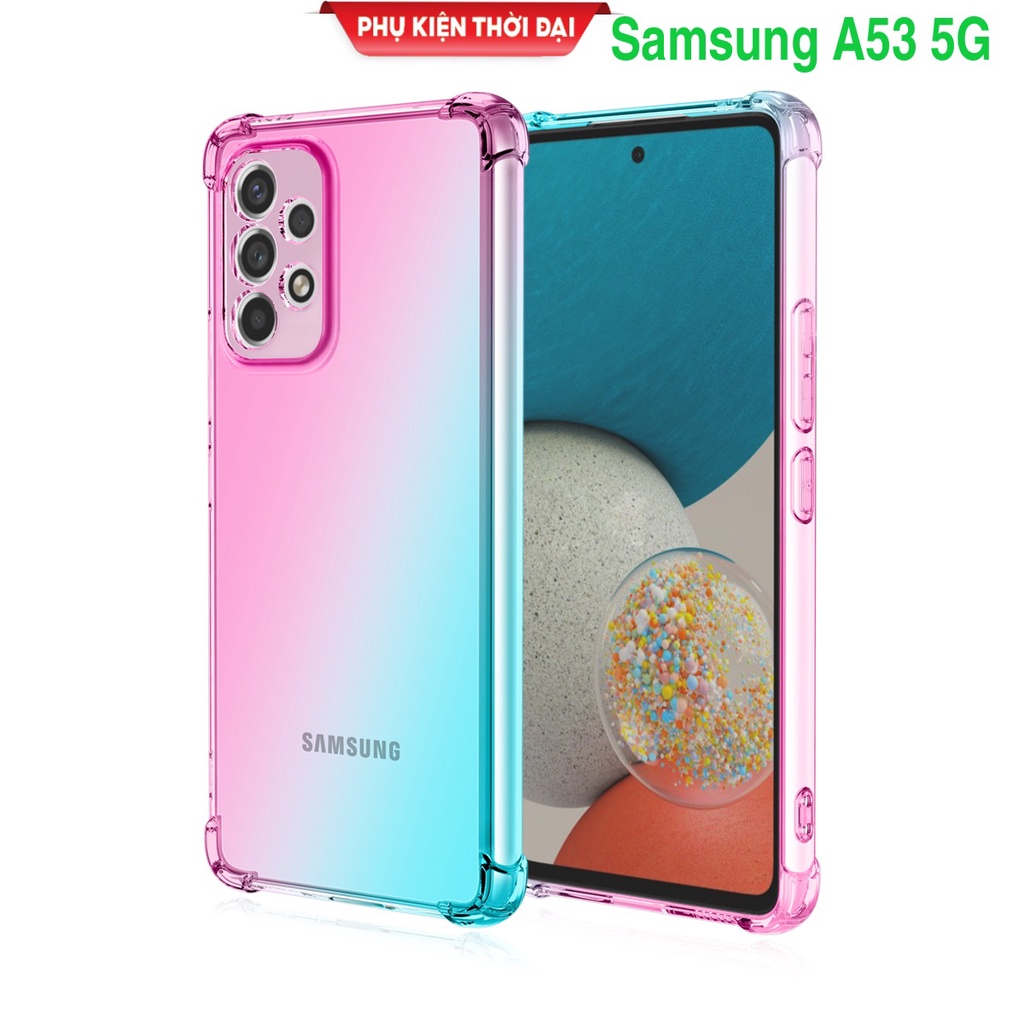 Ốp lưng Samsung Galaxy A53 5G dẻo đa sắc lồi 4 góc thời trang cao cấp chất đẹp