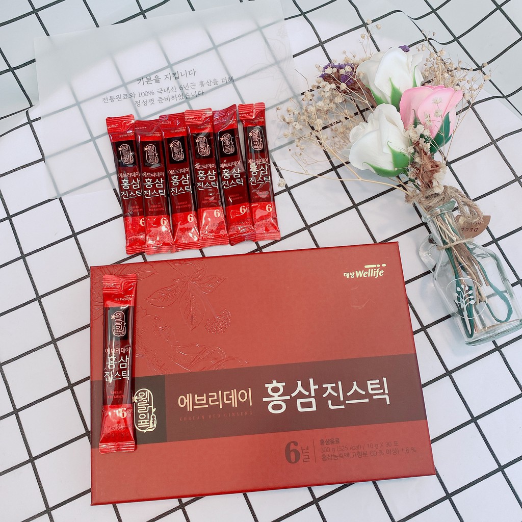 Nước hồng sâm Stick Daesang Wellife Red ginseng stick 10gx30 gói