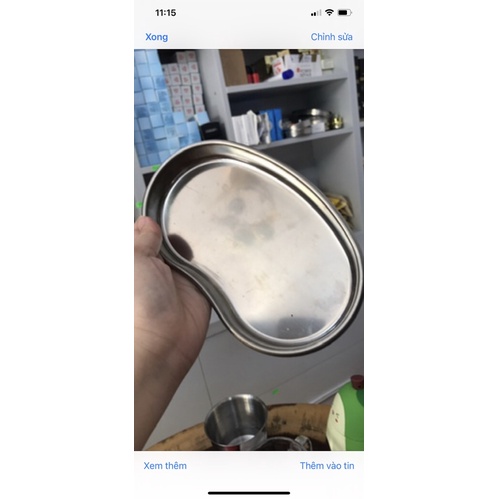 Khay inoc đựng đồ phun xăm-hũ inoc