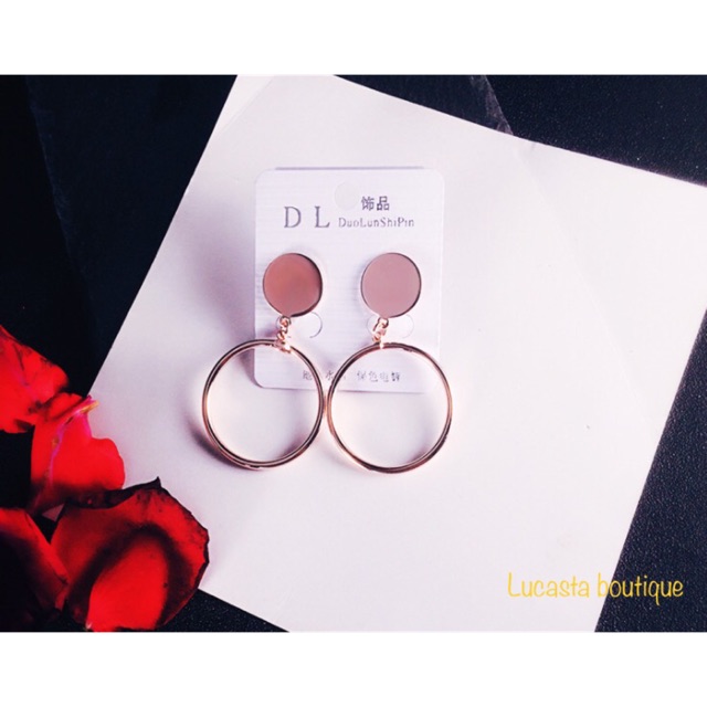 Bông tai tròn tai đinh