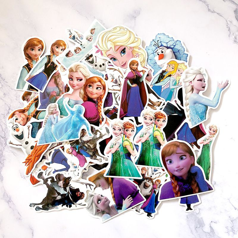 Bộ 50 Miếng Dán Graffiti Frozen 2 Chống Thấm Nước Trang Trí Điện Thoại / Ván Trượt