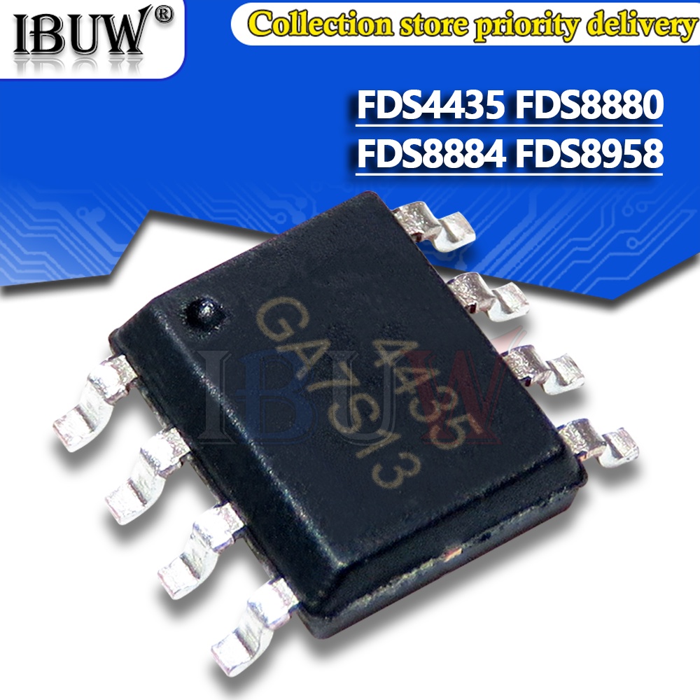 Bộ 10 Mạch Tích Hợp FDS4435 FDS8880 FDS8884 FDS8958A FDS8958 4435 8880 8884 8958 SOP SOP8