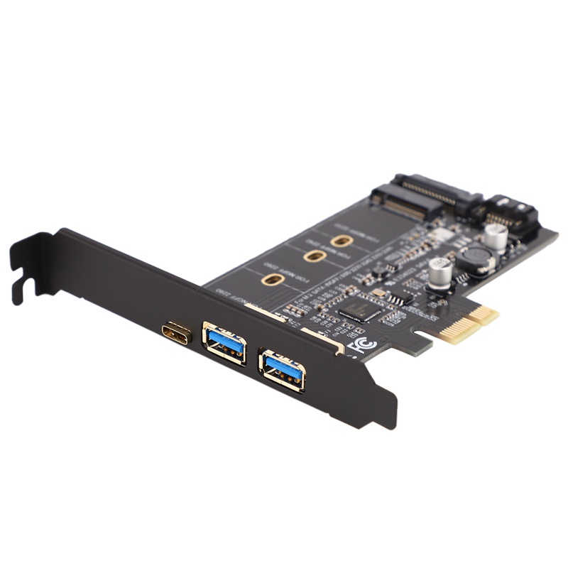 Card Mở Rộng Chuyển Đổi Usb 3.0 &amp; Type-C M.2 PCIe M2 SSD SATA B Cho 2280 2260 2242 2230 NGFF